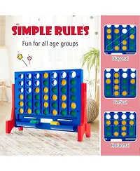 Gouun Jumbo 4-to-Score Connect Game Set with Carrying Bag and 42 Coins