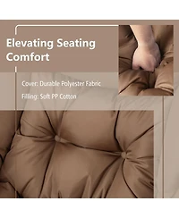 Gouun Modern Accent Sofa Chair with Folding Footrest and Side Pocket