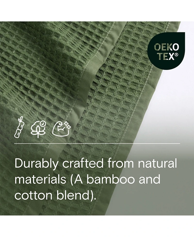 Doz by Sijo Waffle Blanket 50% Bamboo Viscose Cotton, Lightweight, Ultra Soft, Breathable