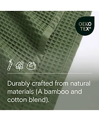 Doz by Sijo Waffle Blanket 50% Bamboo Viscose Cotton, Lightweight, Ultra Soft, Breathable