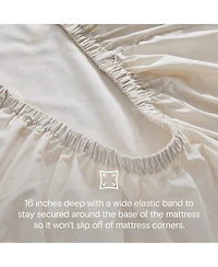 Doz by Sijo 100% Gots Certified Organic Percale Cotton Sheet Set, Hotel Crisp Cool, Breathable