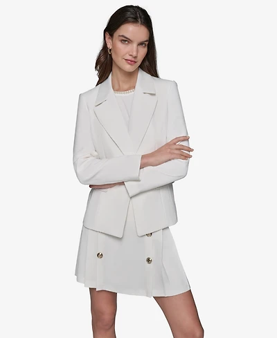 Karl Lagerfeld Paris Women's Notched-Lapel Single-Button Blazer