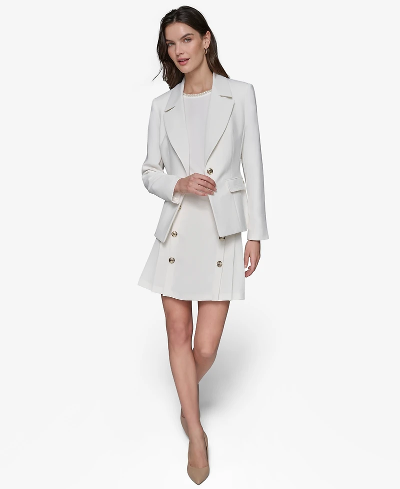Karl Lagerfeld Paris Women's Notched-Lapel Single-Button Blazer
