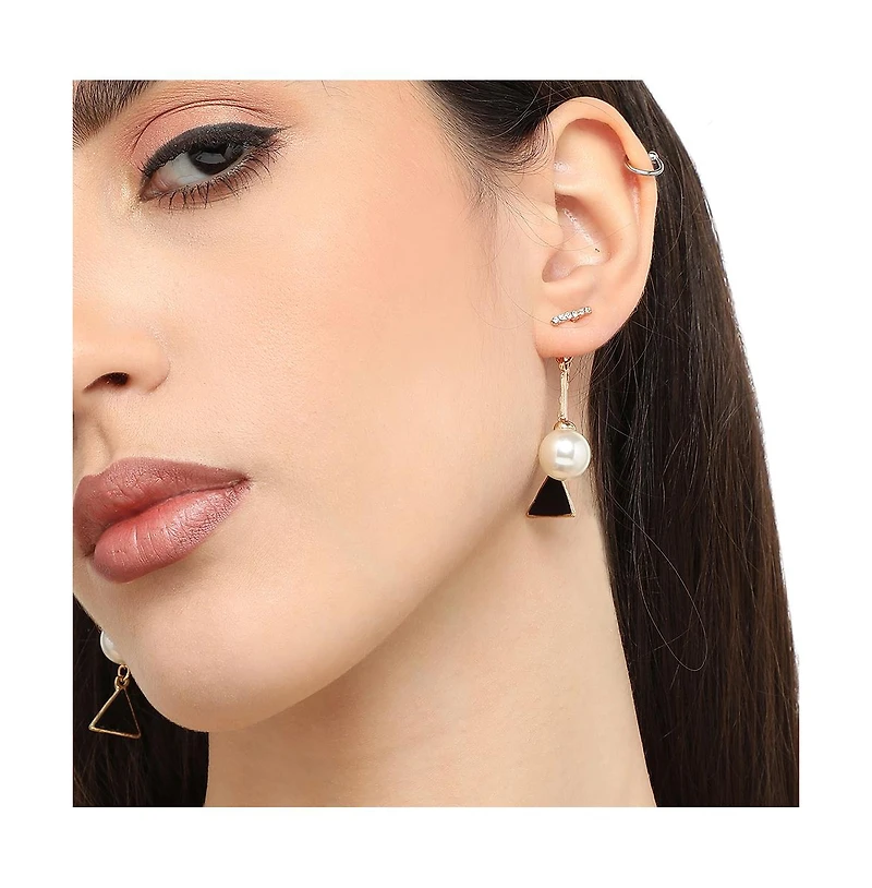 Sohi Women's Unbalanced Drop Earrings