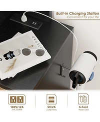 gaomon Vanity Desk, Makeup Vanity with Adjustable Led Lighted Sliding Mirror, Charging Station