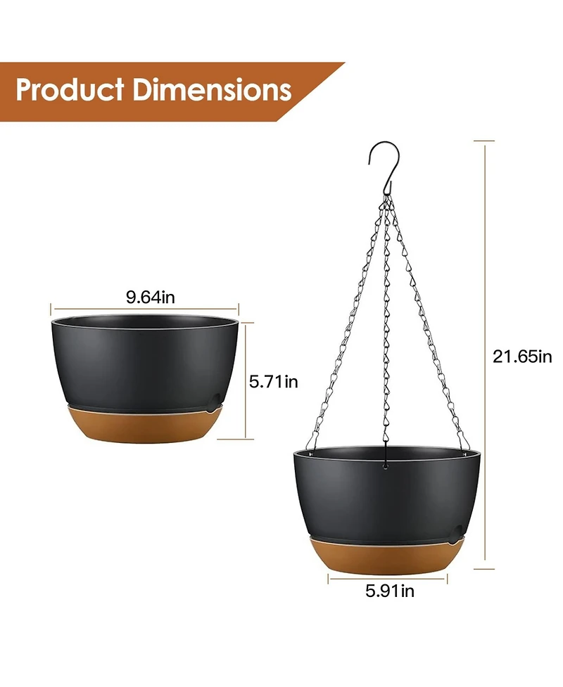 Slickblue Hanging Planters for Indoor and Outdoor Gardening Decor