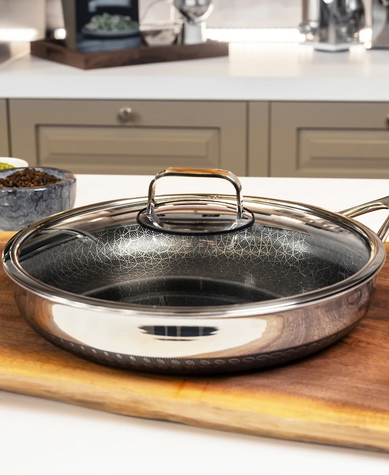 Livwell DiamondClad 12" Hybrid Nonstick Stainless Steel Frypan with Lid