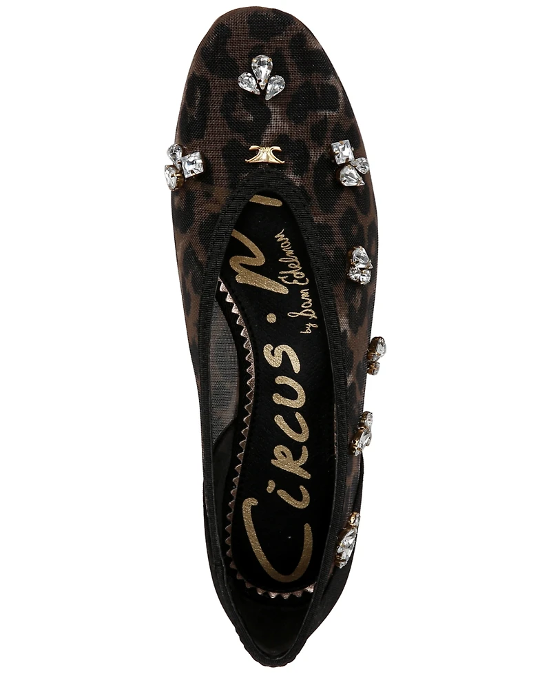 Circus Ny by Sam Edelman Women's Tina Jewel Embellished Mesh Flats