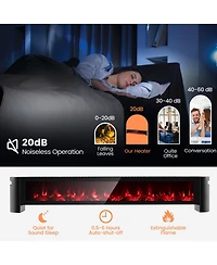 Gouun 1400W Electric Baseboard Heater with Realistic Flame