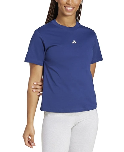 adidas Women's Short-Sleeve Cotton Crewneck Logo T-Shirt