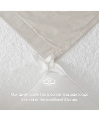 Doz by Sijo 100% Gots Certified Organic Percale Cotton Duvet Cover Set, Hotel Crisp Cool