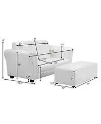 Gouun Soft Kids Double Sofa with Ottoman