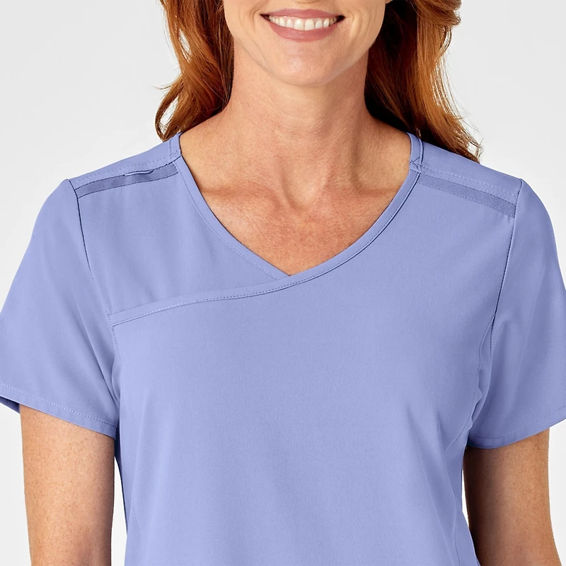 Wink Renew Women's Mock Wrap Scrub Top