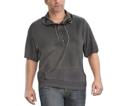 KingSize Tall Gauze Short-Sleeve Hoodie