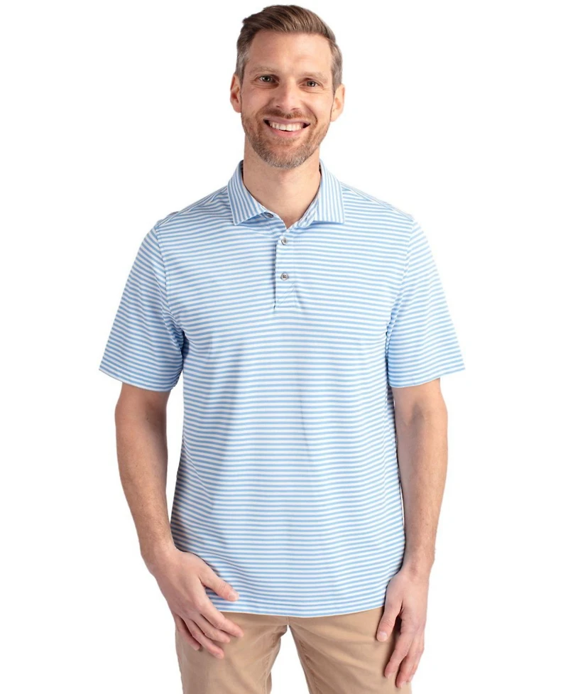 Cutter & Buck Men's Virtue Eco Pique Stripe Recycled Polo