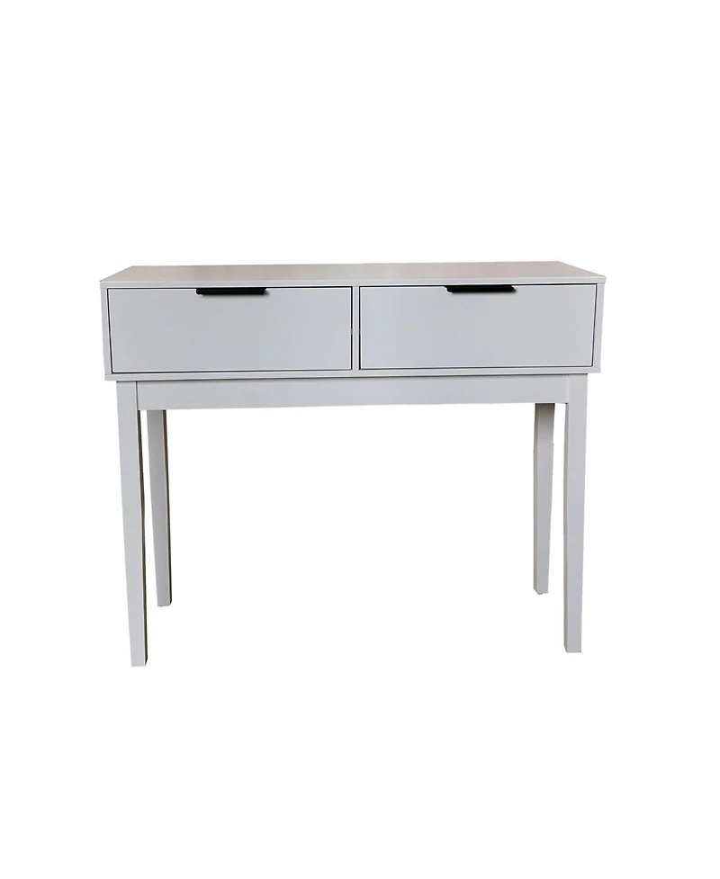 Kings Brand Furniture Atmore Modern Console Sofa Entry Table with 2 Storage Drawers, White
