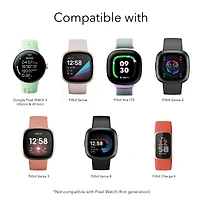 Wasserstein 3-in-1 Charging Station Made for Google Pixel, Pixel Buds, Fitbit Charge 5, 6, Versa 3, 4, Sense, Sense 2, Ace Lte & Pixel Watch 3