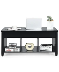 Gouun Lift Top Table with Hidden Storage Compartment