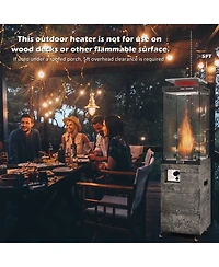 Gouun 41 000 Btu Propane Patio Heater with Metal Hood