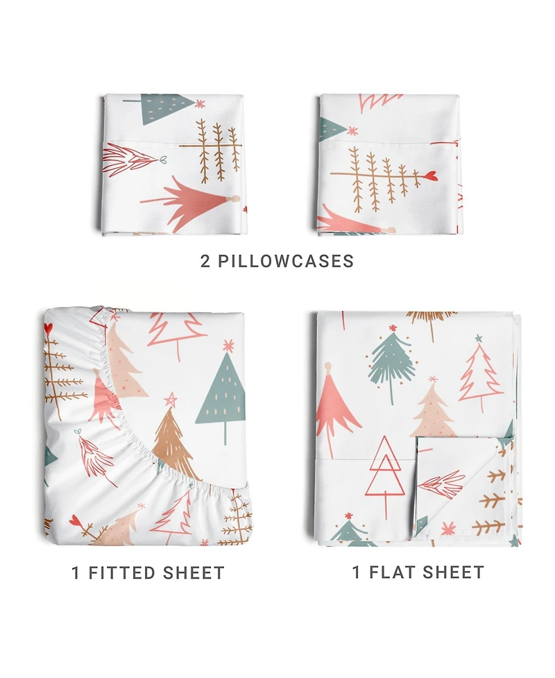 Christmas 4 Piece Microfiber Sheet Set (Queen