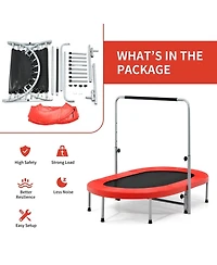 Gouun 2-Person Foldable Mini Kids Fitness Rebounder Trampoline