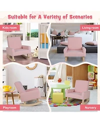 Gouun Kids Rocking Chair with Solid Wood Legs