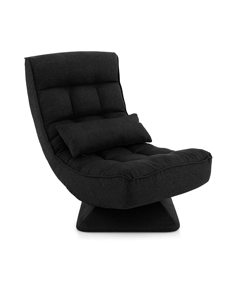 Gouun 5-Level Adjustable 360° Swivel Floor Chair with Massage Pillow