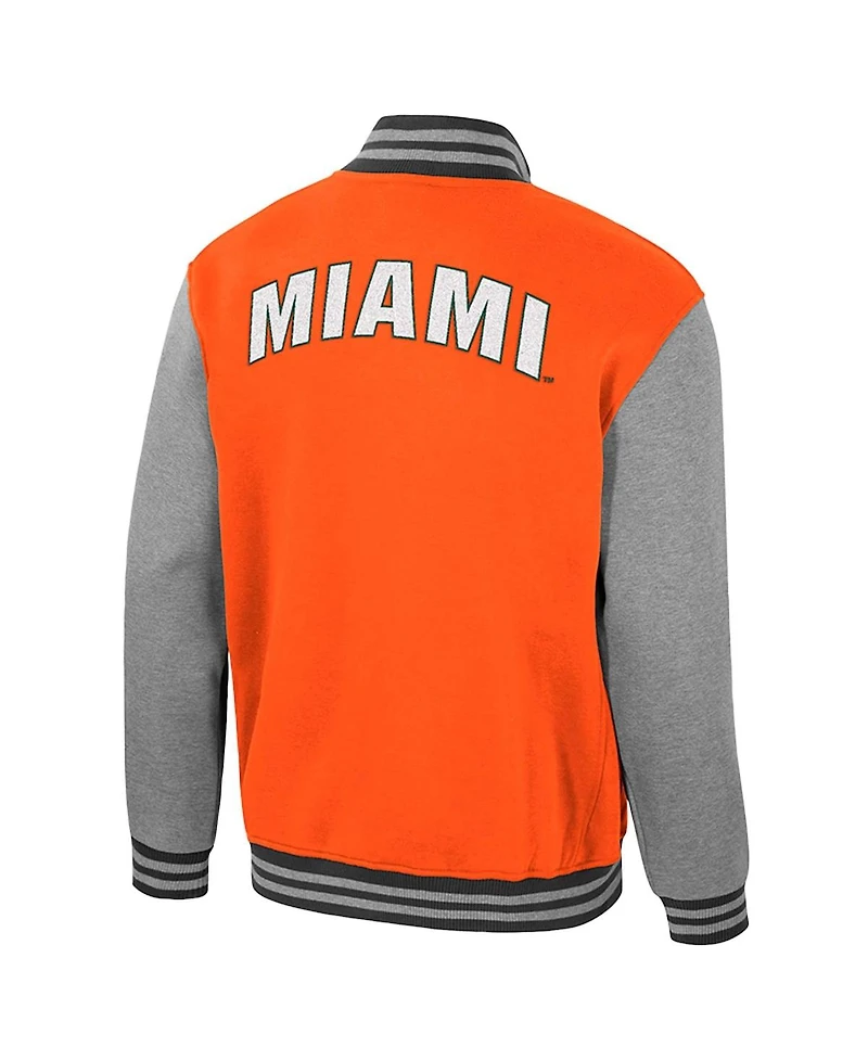 Colosseum Men's Orange Oregon Ducks Ambi-Turner Full-Zip Varsity Jacket