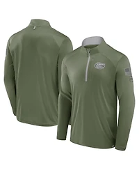 Fanatics Men's Olive Florida Gators Oht Military Appreciation Defender Quarter-Zip Jacket