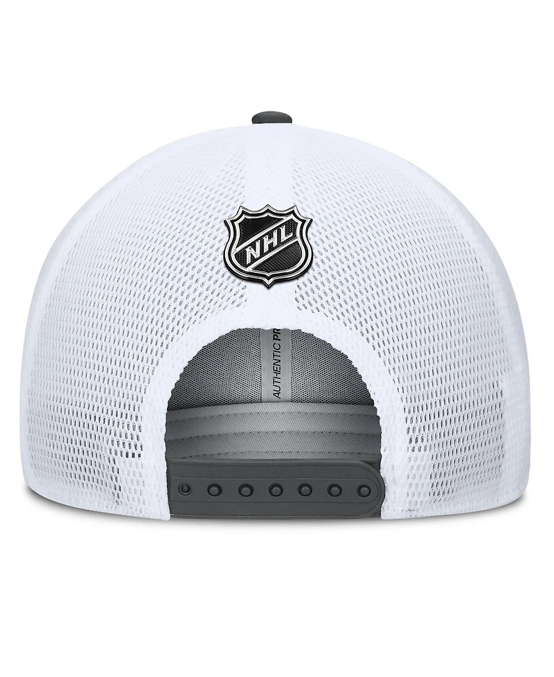 Fanatics Men's Gray/Black Vegas Golden Knights Authentic Pro A-Frame Rink Adjustable Hat
