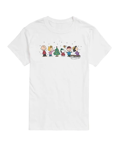 Airwaves Men's Peanuts Holiday Lineup Short Sleeve Tee