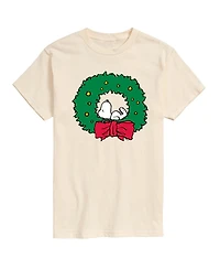 Airwaves Men's Peanuts Snoopy Wreath Short Sleeve Tee