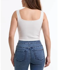 Bebe Women's Zip Front Corset Sweater Top