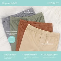 The Peanutshell Baby Boy & Girl Jeggings, 4-Pack, Neutral