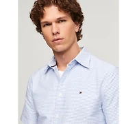 Tommy Hilfiger Men's Cotton Heritage Gingham Short-Sleeve Oxford Shirt