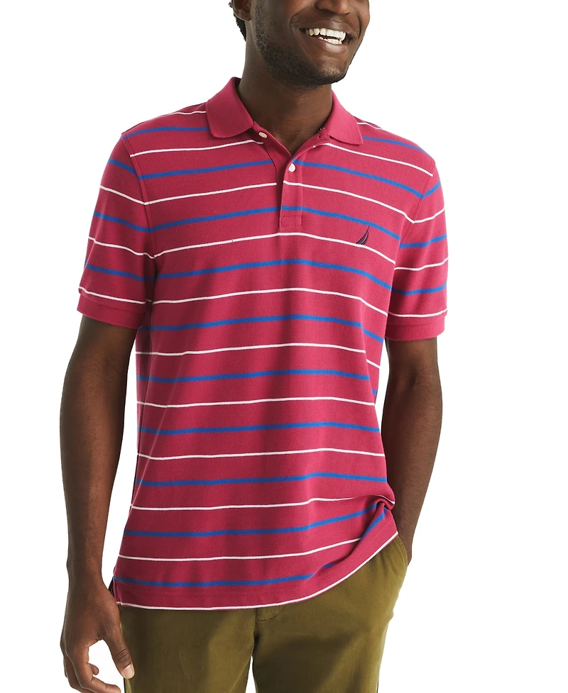 Nautica Men's Striped Classic-Fit Deck Polo Shirt