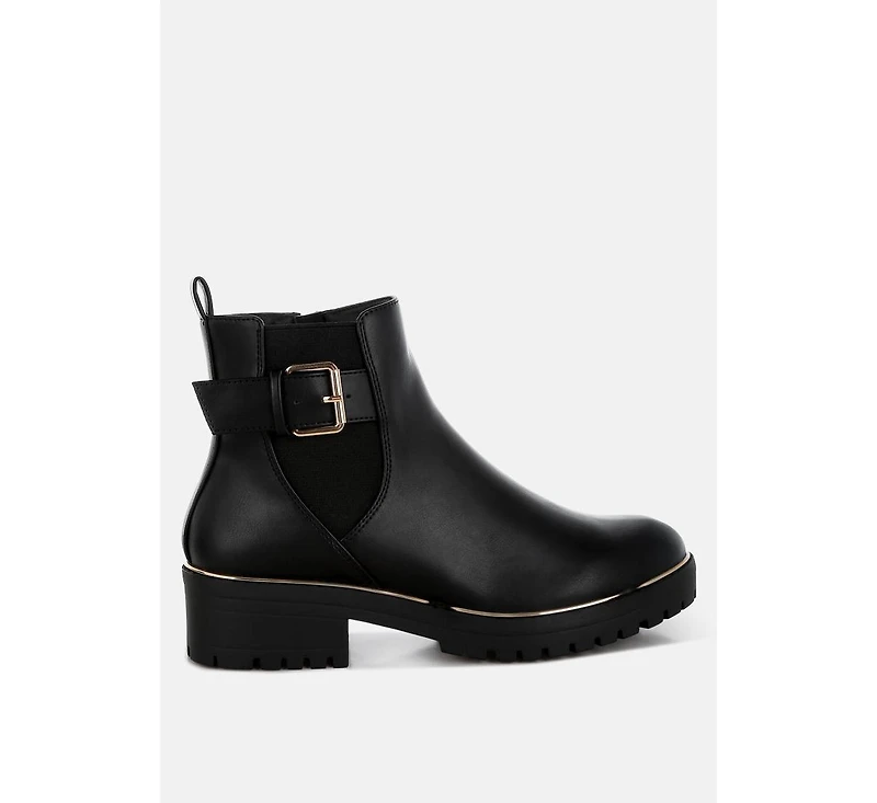 Antorin Chunky Buckle Detail Ankle Boots Women