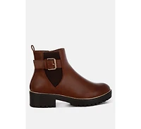 Antorin Chunky Buckle Detail Ankle Boots Women