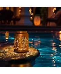 LAGarden Mushroom Solar Lantern Outdoor Hanging Waterproof Metal Decor Light Christmas Gifts Yard Patio Porch 2Pack