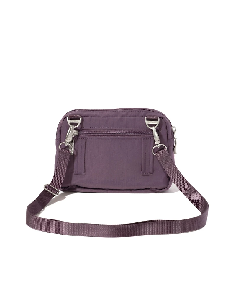 Baggallini Triple Zip Crossbody Bag