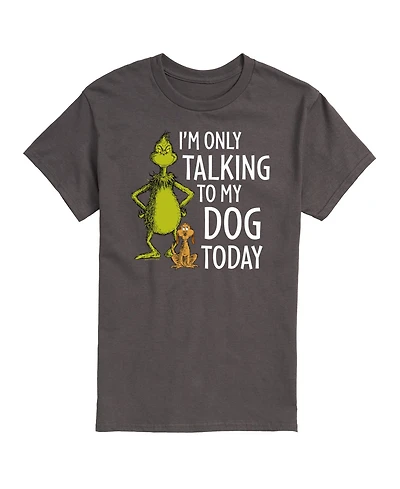 Airwaves Men's The Grinch Only Talking To My Dog Today People Short Sleeve Tee
