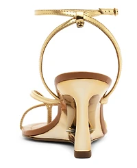 Arezzo Women's Frankie High Geometric Round Toe Wedge Sandals