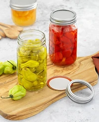 JoyJolt Regular Set of 6 Mason Jars with Airtight Lids