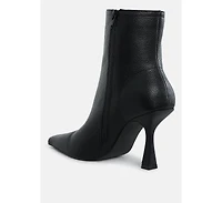 Farnak Pleather Pointed Toe Ankle Boots