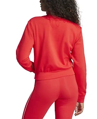 adidas Women's Essentials Color Pop French Terry Cropped Quarter Zip Top