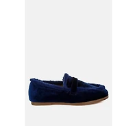 Bastian Fur Detail Velvet Loafers