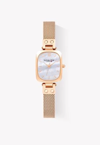 Womens Watch 22 Xd726mm Rectangle Mother Of Pearl Or Brushed Sunburst Dial Victoria Hyde