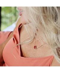 Non-Tarnishing Burgundy Clover Necklace