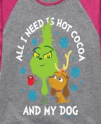 The Grinch Big Girls Graphic Raglan Top