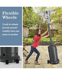 Gouun 50000 Btu Stainless Steel Propane Patio Heater with Trip over Protection